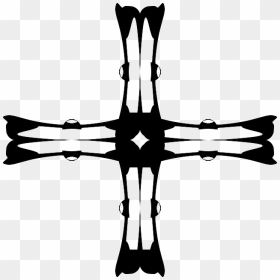 Church Black Cross Clipart Banner Royalty Free Stock - Greek Cross Cartoon, HD Png Download - church silhouette png