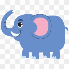 Free Cute Baby Elephant Clipart Images - Cute Blue Elephant Clipart, HD Png Download - elephant clipart png