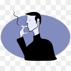 Fight Clipart Smoke - Smoking Cigarette Clipart, HD Png Download - big smoke png
