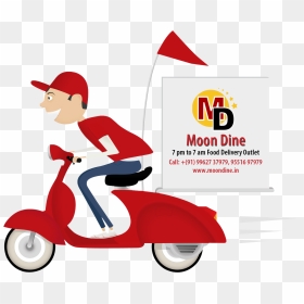 Delivery Clipart Delivery Scooter - Free Home Delivery Logo Png, Transparent Png - delivery png