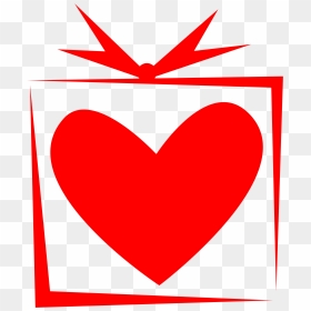 Heart Box Clip Arts - Heart In A Box Clipart, HD Png Download - red box png