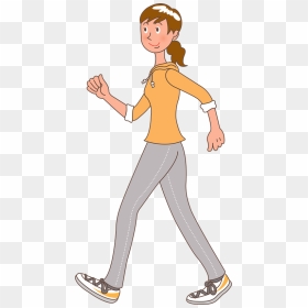 Walking Physical Exercise Woman Clipart - เวก เตอร์ คน เดิน วิ่ง, HD Png Download - woman walking png