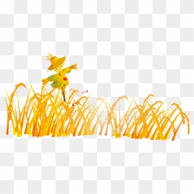 Graphic Design Cartoon Scarecrow - Graphic Design Cartoon Cartoon Scarecrow Wheat Field, HD Png Download - field png