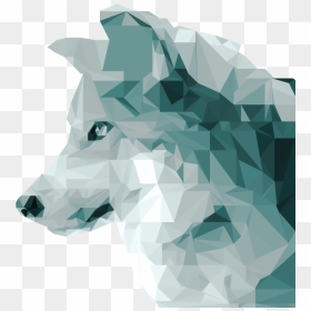 Low Polygon Iced Wolf By Mxrrrr-dbc180q - Low Poly Animal Wolf, HD Png Download - polygon png