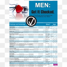Checkup And Screening Guidelines For Men, HD Png Download - poster png