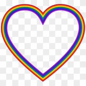 Heart Clip Art Clipart - Transparent Background Rainbow Heart Png, Png Download - rainbow heart png