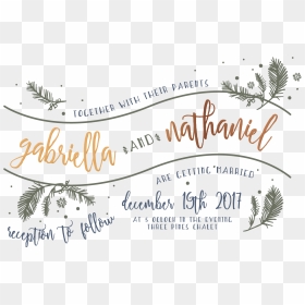 Transparent Wedding Clipart Software - Calligraphy, HD Png Download - rustic png