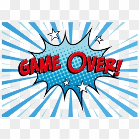 #gameover #text #comic #blue #explosion #ftestickers - Game Over Free Png, Transparent Png - blue explosion png