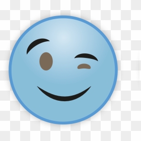 Cute Sky Blue Emoji Transparent Background - Smiley, HD Png Download - funny emoji png