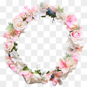#flower #flowers #flowercrown #pink #cute #aesthetic - Circle Flowers Png, Transparent Png - pink flower crown png