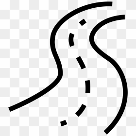 Road Perspective Of Curves Svg Png Icon Free Download - Outline Road Drawing, Transparent Png - curved road png