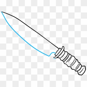 How To Draw Knife - Sword, HD Png Download - combat knife png