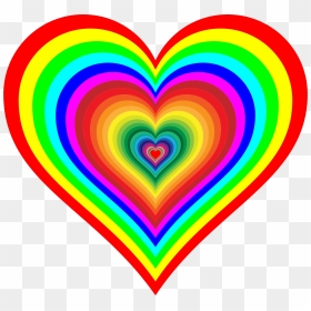 Rainbow Heart , Png Download - Rainbow Heart, Transparent Png - rainbow heart png
