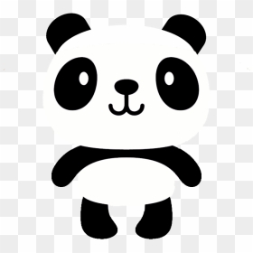 Panda Face Png Windows 7 Professional Ingles Caja Fpp - Black And White Cartoon Panda, Transparent Png - panda face png
