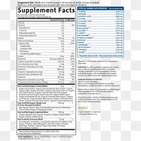 658010120425 - Raw Organic Fit Protein Nutrition Facts, HD Png Download - nutrition facts png