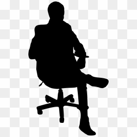 Sitting Silhouette Office Chair, HD Png Download - bride and groom silhouette png