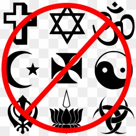 File - No Religion - Svg - No Religion, HD Png Download - crossed out png