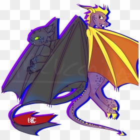 Fan Artmy Friend Did Some Spyro/how To Train Your Dragon - Dragones Spyro Fanart, HD Png Download - spyro the dragon png