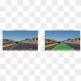 Lane Detected, HD Png Download - curved road png