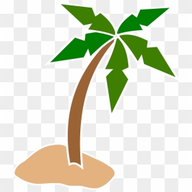 Palm Tree Beach - Coconut Tree Vector Png, Transparent Png - palm tree vector png