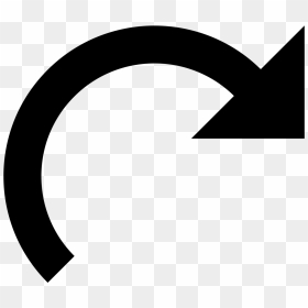 Arrow Curve - Fleche Arrondie Png, Transparent Png - curve png