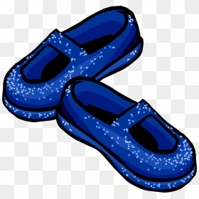 Blue Stardust Slippers - Club Penguin Blue Shoes, HD Png Download - stardust png