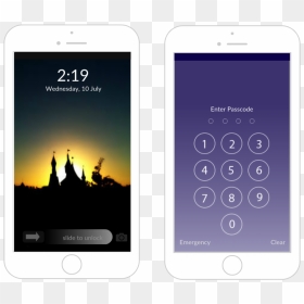 Transparent Templates Iphone - Iphone 8 Lock Screen Mockup, HD Png Download - iphone template png