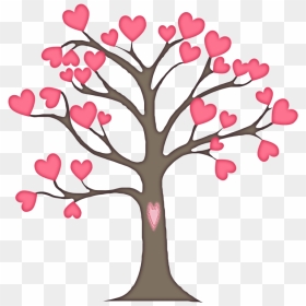 Transparent Fall Heart Tree Clip Art - Tree With Leaves Clipart Outline, HD Png Download - tree outline png