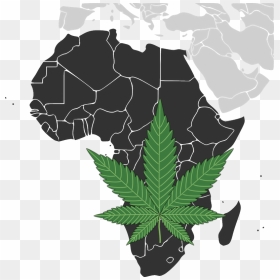 Map Of Africa Green, HD Png Download - cannabis png