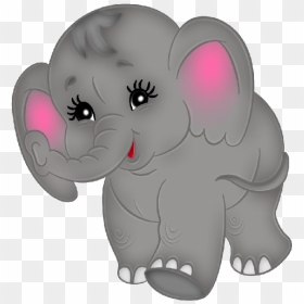 Baby Elephant Clipart 2 - Cute Baby Elephant Cartoon, HD Png Download - elephant clipart png