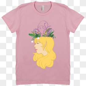 Flower Crown T-shirt - Pink Simpson Tshirt, HD Png Download - pink flower crown png