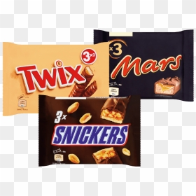 Twix, Mars Of Snickers Mini Of 3-pak Bij Aldi - Snickers, HD Png Download - snickers png