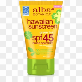 Alba Botanica Hawaiian Green Tea Sunscreen Spf 45 Veganstore - Sunscreen, HD Png Download - sunscreen png