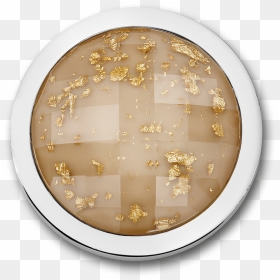 Luna Champagne Stainless Steel Disc With Gold Flakes - Circle, HD Png Download - gold flakes png
