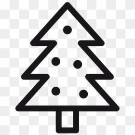 Christmas Tree Outline - Christmas Tree, HD Png Download - tree outline png