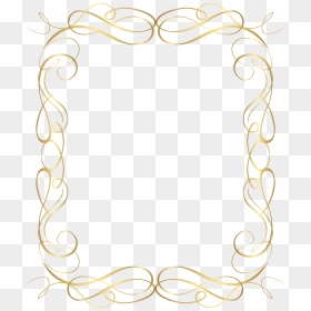 Border Frame Gold Png Transparent Clip Art Image​, Png Download - metal border png