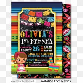 Mexican Fiesta Birthday Invitation, HD Png Download - papel picado png