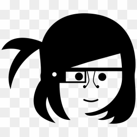 Girl Face With Google Glasses - Girl Playing Computer Icon Png, Transparent Png - cartoon glasses png