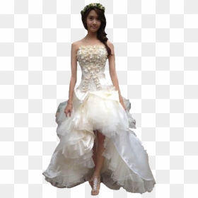 Girl In Wedding Dress Png, Transparent Png - wedding dress png