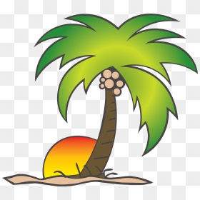 Cartoon Coconut Tree Png - Cartoon Palm Tree Png, Transparent Png - coconut tree png