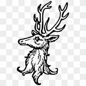Stag Head Png - Deer Head Coat Of Arms, Transparent Png - deer skull png