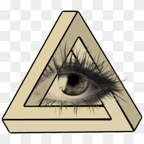 Eye Penrose Illusion Optical Triangle Drawing Clipart - Illusion Eye Drawing, HD Png Download - eye clipart png