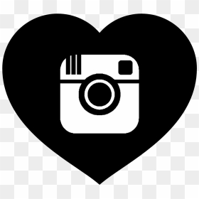 Transparent Instagram Png White - Black And White Instagram Logo With Heart, Png Download - instagram png white