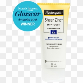 Sheer Zinc Body Sunscreen Lotion Award - Neutrogena Zinc Baby Sunscreen, HD Png Download - sunscreen png