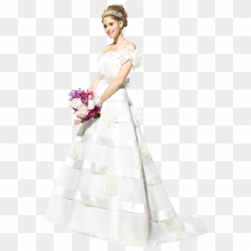 Woman In Wedding Dress Png , Png Download - Transparent Background Wedding Dress Png, Png Download - wedding dress png