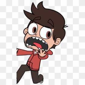 Star Vs The Forces Of Evil Marco Png, Transparent Png - scared png
