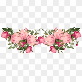 #flower #flowers #crown #flowercrown #pink #pinkflower - Vintage Flowers Border Png, Transparent Png - pink flower crown png