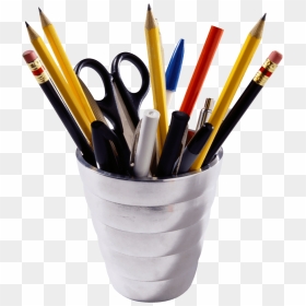 Office Supplies Pot Clip Arts - Pens And Pencils Png, Transparent Png - art supplies png