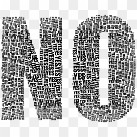 Yes And No Typography 2 Black Clip Arts - Illustration, HD Png Download - yes png