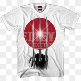 Rising Claws Wolverine T Shirt - T-shirt, HD Png Download - wolverine claws png